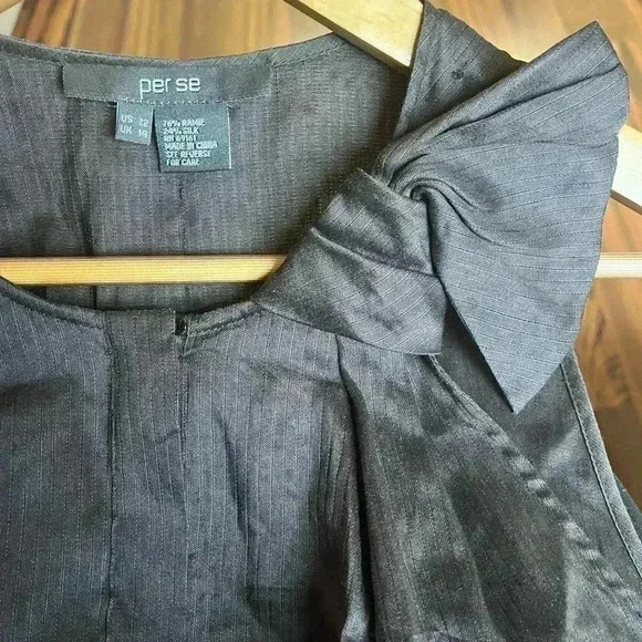 Per Se Silk Blend Sleeveless Brown Blouse Top Size 12 - Picture 4 of 6